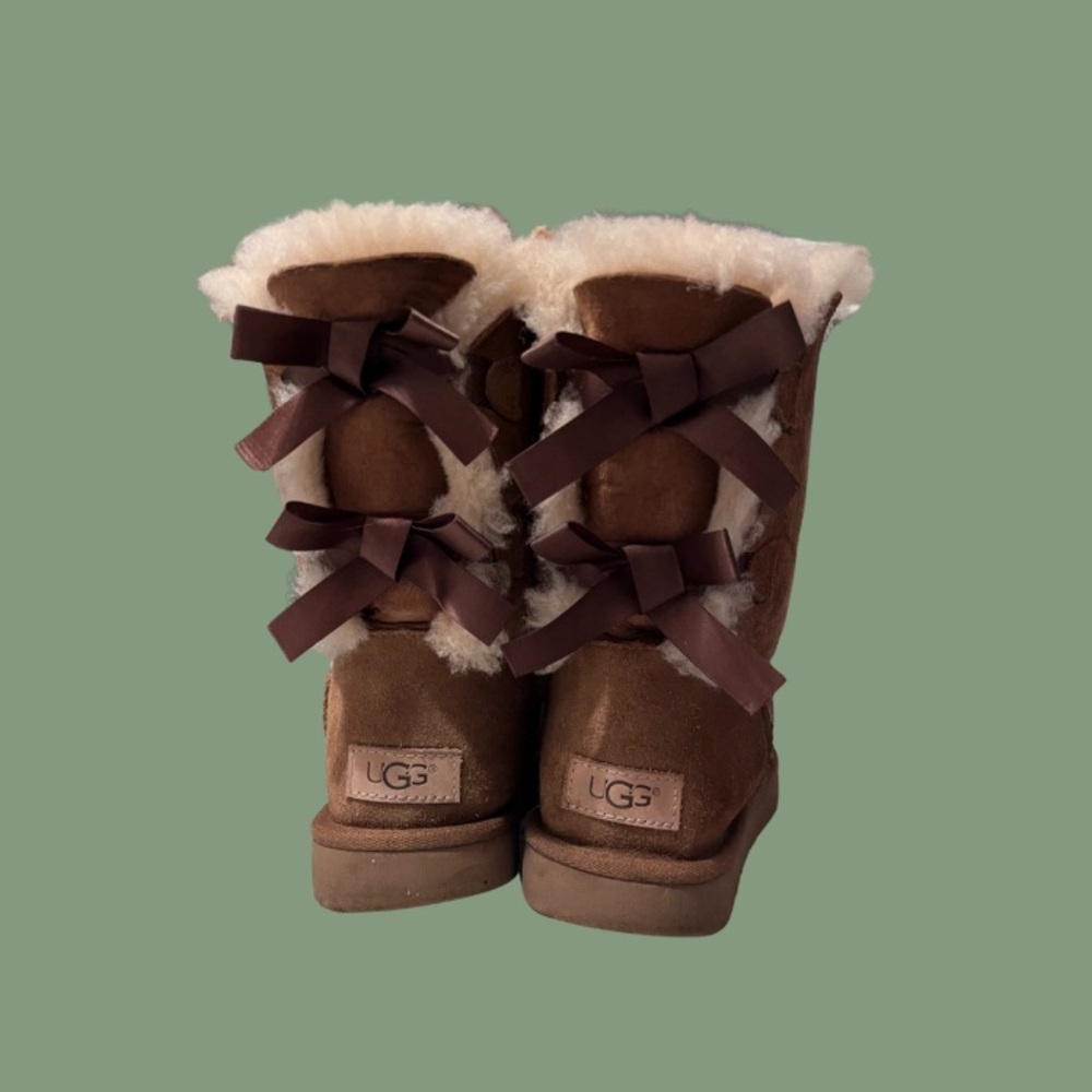 UGG Tan Boots with Brown Bows
